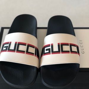 gucci stripe slides